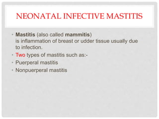 Nonpuerperal Infections specific to the perinatal period | PPTX