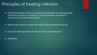Incision and Drainage
 For intraoral abscess, stab incision is done through the mucosa down deep to the underlying bone.
...