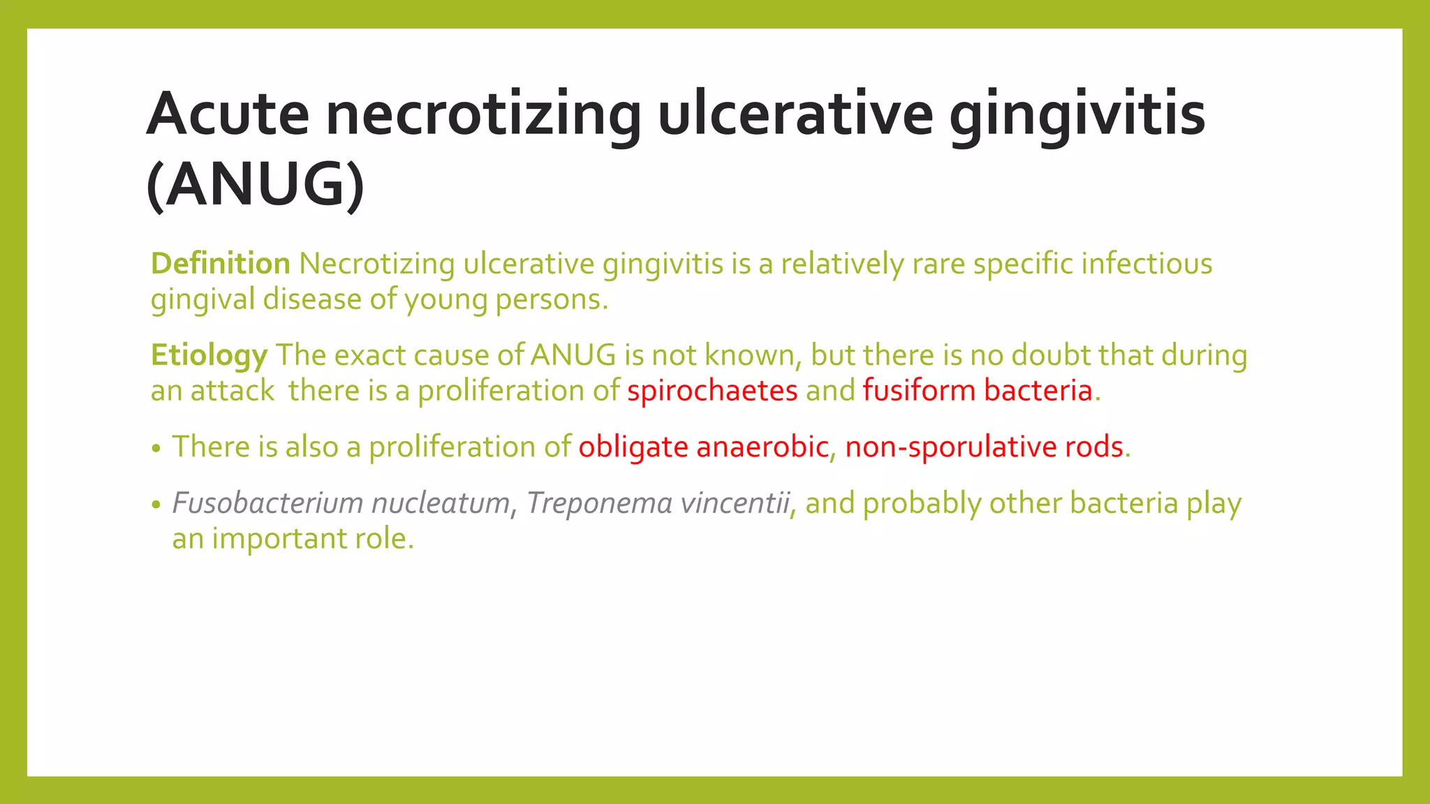 Infections of the gingivae and oral mucosa | PPTX
