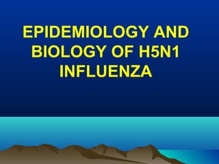EPIDEMIOLOGY AND
BIOLOGY OF H5N1
INFLUENZA
 
