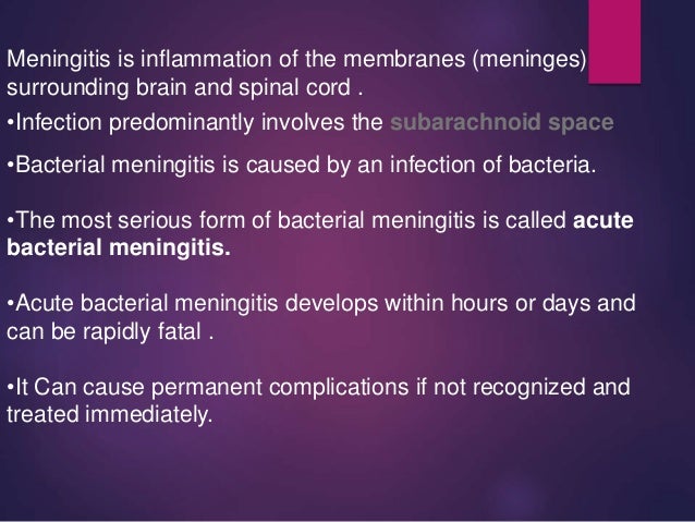 Bacterial Meningitis