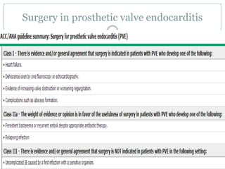 Surgery in prosthetic valve endocarditis
 