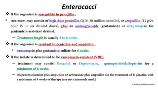 Enterococci

•
–

•

–
–
 