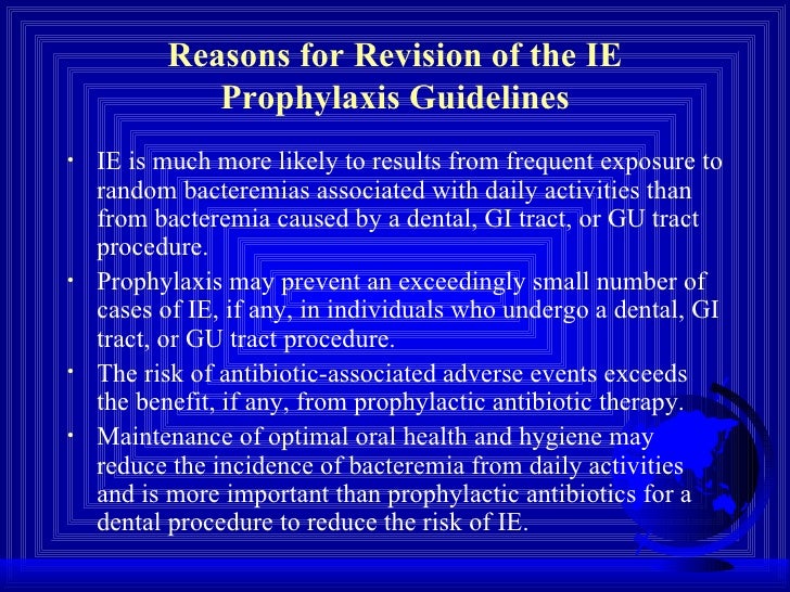 Infective endocarditis prophylaxis