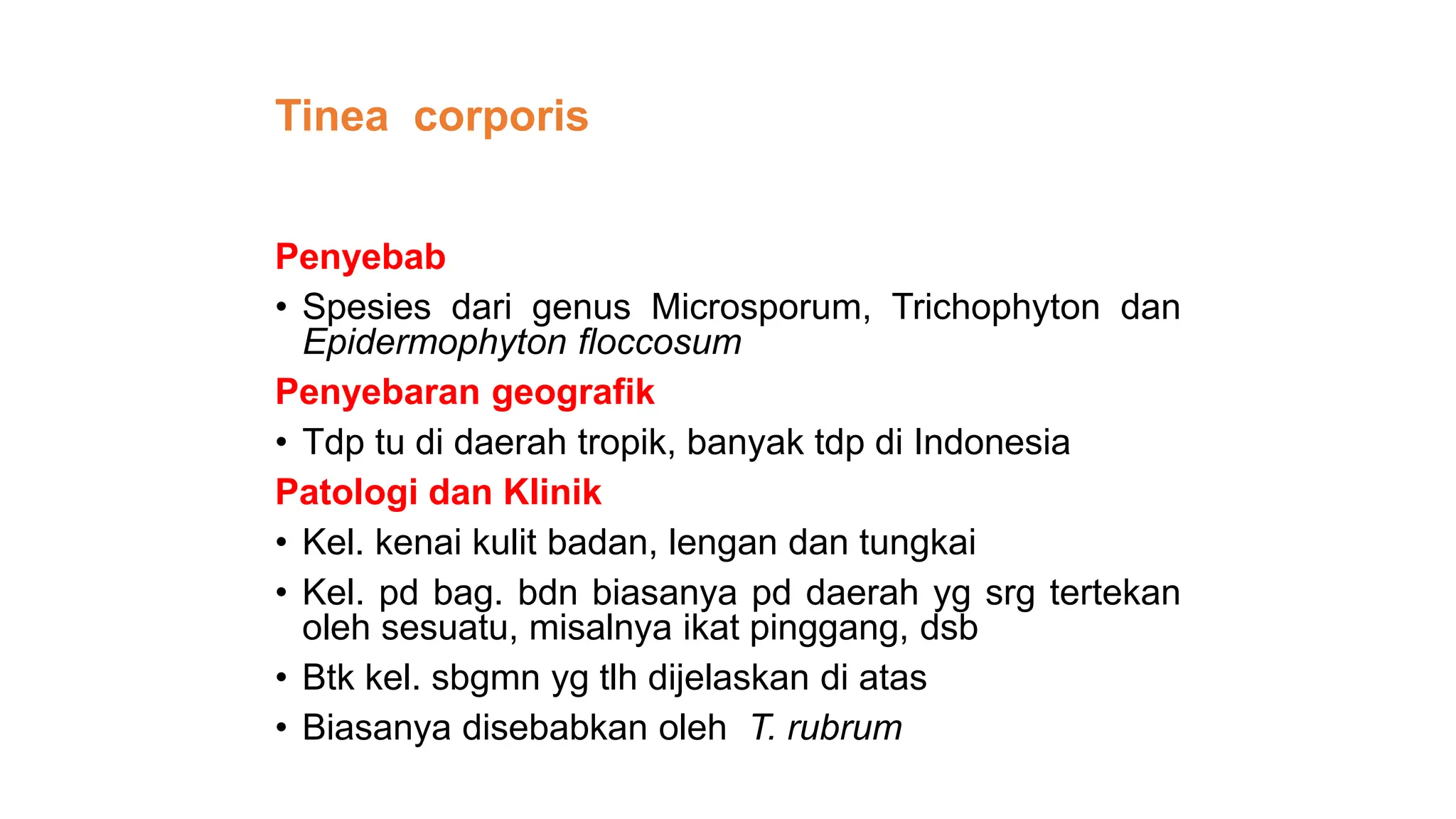 Infeksi Jamur pembagian dan tatalaksana slide | PPTX