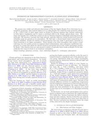 Accepted to ApJL on 2013 August 20
Preprint typeset using LATEX style emulateapj v. 8/13/10
INFERENCE OF INHOMOGENEOUS CLO...