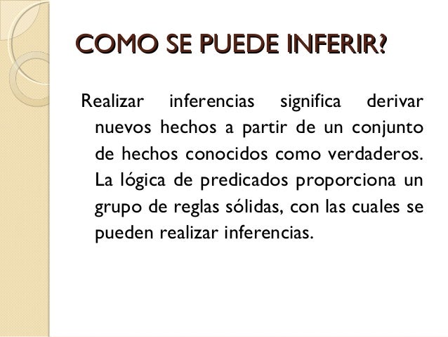 Clasificación de inferencias
