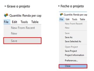 • Grave o projeto • Feche o projeto
142
 