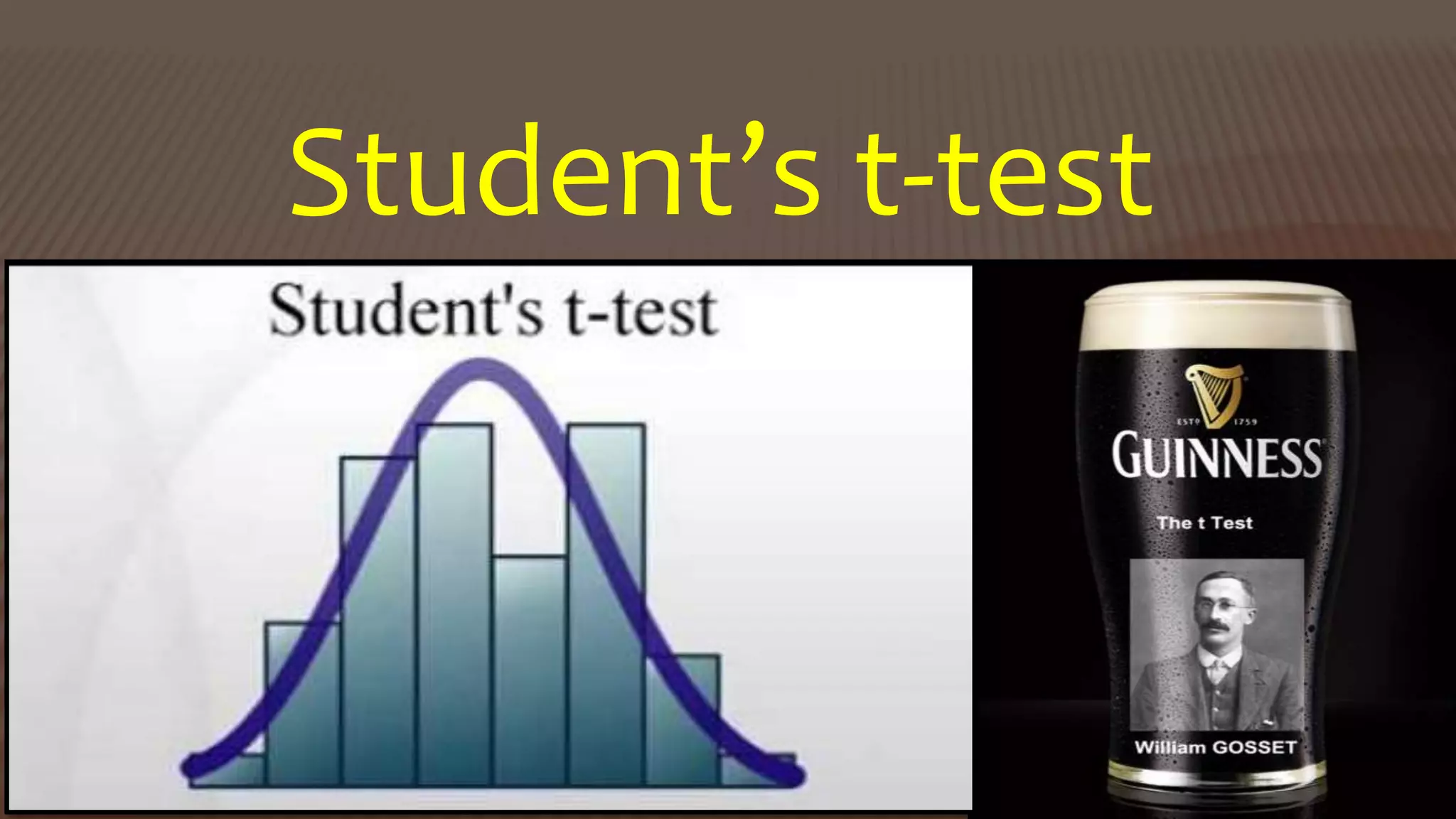 Student’s t-test
 