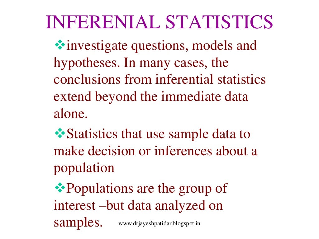 research topics for inferential statistics