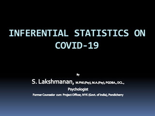 INFERENTIAL STATISTICS ON
COVID-19
 