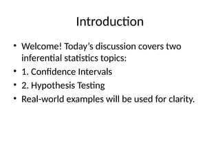 Understanding Confidence Intervals and Hypothesis Testing in Statistics ...
