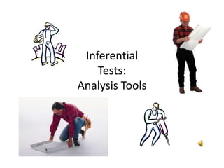 Inferential
Tests:
Analysis Tools
 