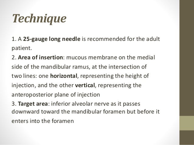 inferior alveolar nerve block