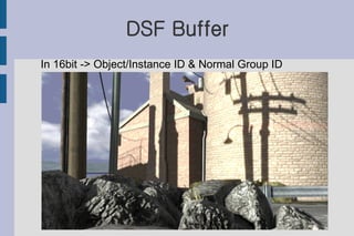 DSF Buffer
In 16bit -> Object/Instance ID & Normal Group ID
 
