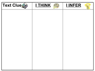 Text Clue I THINK I INFER 