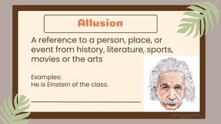 Sport Allution Examples Inferring Literary Meaning from Literal Language based on Usage.pptx
