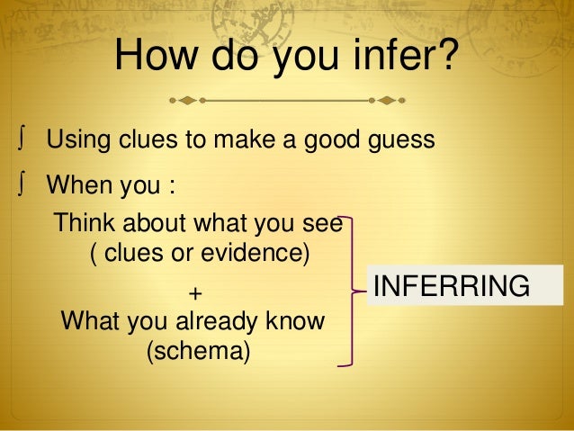 What is Inferring?