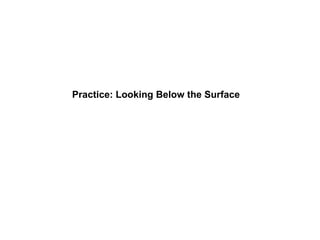 Practice: Looking Below the Surface 