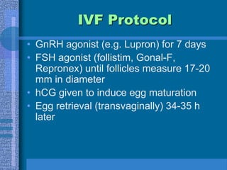 Assisted Reproductive Technologies (ART)Explosion of ART has occurred in the last decade.Theses technologies help provide infertile couples with tools to bypass the normal mechanisms of gamete transportation.Probability of pregnancy in healthy couples is 30-40% per cycle, live birth rate 25%.this varies depending on age