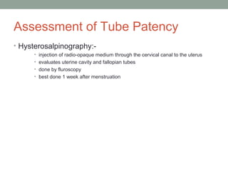 Tube Patency Infertility | PPT