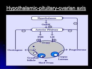 Hypothalamic
Hypothalamic-
-pituitary
pituitary-
-ovarian axis
ovarian axis
 
