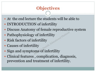 INFERTILITY IN FEMALE,Educational Platform.pptx