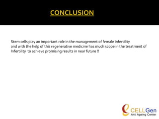 Stem Cell For Infertility Treatment | PPTX
