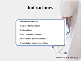 Indicaciones
Infertilidad, Juan aller 2006
 