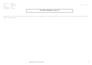 RazÃ³n Social : : SMARTEL S.A.
Rut : 99.564.750-8 Fecha : 27 / 10 / 2012
PerÃ-odo : 12 del 2010
Tipo de Moneda : Pesos
Tipo de Balance : Individual
CorreciÃ³n Monetaria (nota 11)
La aplicaciÃ³n de las normas sobre correcciÃ³n monetaria, originÃ³ un abono a resultados de M$ 1.680 en el aÃ±o 2010. En el aÃ±o 2009 se originÃ³ un cargo neto a resultados de M$ (401),
segÃºn el siguiente detalle:
Superintendencia de Valores y Seguros 31
 