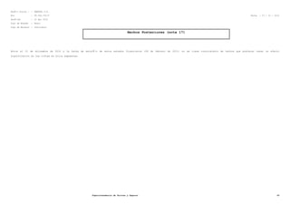 RazÃ³n Social : : SMARTEL S.A.
Rut : 99.564.750-8 Fecha : 27 / 10 / 2012
PerÃ-odo : 12 del 2010
Tipo de Moneda : Pesos
Tipo de Balance : Individual
Hechos Posteriores (nota 17)
Entre el 31 de diciembre de 2010 y la fecha de emisiÃ³n de estos estados financieros (28 de febrero de 2011) no se tiene conocimiento de hechos que pudieran tener un efecto
significativo en las cifras en ellos expuestas.
Superintendencia de Valores y Seguros 40
 