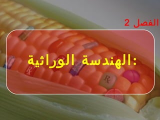 ‫الوراثية‬ ‫:الهندسة‬
‫الفصل‬2 :
 