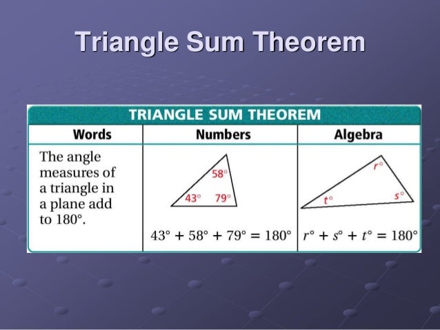 Triangle Sum Theorem