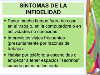 Como venganza a unainfidelidad anterior de la pareja.