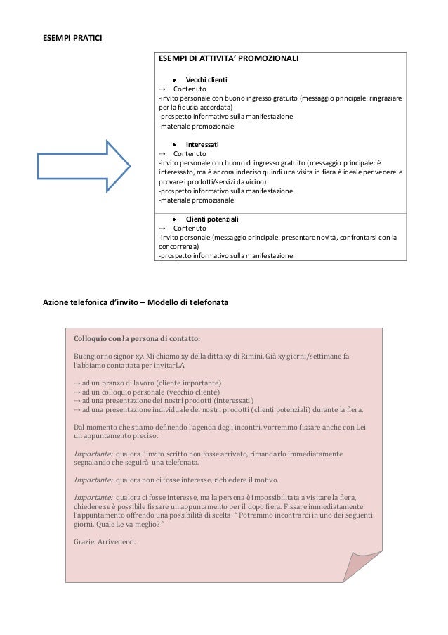 Lettera post colloquio esempio