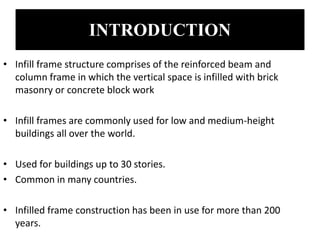 Infilled frame,a type of tubular frame structural system | PPTX