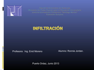 Profesora: Ing. Enid Moreno Alumno: Ronnie Jordan.
Puerto Ordaz, Junio 2013
 