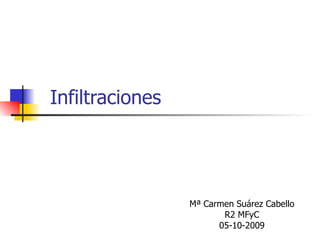 Infiltraciones Mª Carmen Suárez Cabello R2 MFyC 05-10-2009 