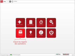 Export du registre
 des opérations
 