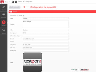 Configuration de la société
 