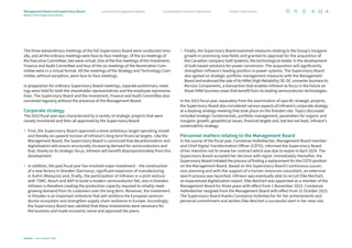 The three extraordinary meetings of the full Supervisory Board were conducted virtu-
ally, and all the ordinary meetings were face-to-face meetings. Of the six meetings of
the Executive Committee, two were virtual. One of the five meetings of the Investment,
Finance and Audit Committee and four of the six meetings of the Nomination Com-
mittee were in a virtual format. All the meetings of the Strategy and Technology Com-
mittee, without exception, were face-to-face meetings.
In preparation for ordinary Supervisory Board meetings, separate preliminary meet-
ings were held for both the shareholder representatives and the employee representa-
tives. The Supervisory Board and the Investment, Finance and Audit Committee also
convened regularly without the presence of the Management Board.
Corporate strategy
The 2023 fiscal year was characterized by a variety of strategic projects that were
closely monitored and then all approved by the Supervisory Board:
› 
First, the Supervisory Board approved a more ambitious target operating model
and thereby an upward revision of Infineon’s long-term financial targets. Like the
­
Management Board, the Supervisory Board is convinced that decarbonization and
digitalization will ensure structurally increasing demand for semiconductors and
that, thanks to its strategic focus, Infineon will benefit disproportionately from this
development.
› 
In addition, the past fiscal year has involved major investment – the construction
of a new factory in Dresden (Germany), significant expansion of manufacturing
in Kulim (Malaysia) and, finally, the participation of Infineon in a joint venture
with TSMC, Bosch and NXP to build a modern semiconductor fab, also in Dresden.
Infineon is therefore creating the production capacity required to reliably meet
growing demand from its customers over the long term. Moreover, the investment
in Dresden is an important milestone that will reinforce the European semicon­
ductor ecosystem and strengthen supply chain resilience in Europe. Accordingly,
the Supervisory Board was satisfied that these investments were necessary for
the business and made economic sense and approved the plans.
› 
Finally, the Supervisory Board examined measures relating to the Group’s inorganic
growth in promising new fields and granted its approval for the acquisition of
the Canadian company GaN Systems, the technological leader in the development
of GaN-based solutions for power conversion. The acquisition will significantly
strengthen Infineon’s leading position in power systems. The Supervisory Board
also agreed on strategic portfolio management measures with the Management
Board and endorsed the sale of its HiRel (High Reliability) DC-DC converter business to
Micross Components, a transaction that enables Infineon to focus in the future on
those HiRel business areas that benefit from its leading semiconductor technologies.
In the 2023 fiscal year, separately from the examination of specific strategic projects,
the Supervisory Board also considered various aspects of Infineon’s corporate strategy
at a daylong strategy meeting that took place on the Dresden site. Topics discussed
included strategic fundamentals, portfolio management, parameters for organic and
inorganic growth, geopolitical issues, financial targets and, last but not least, Infineon’s
sustainability strategy.
Personnel matters relating to the Management Board
In the course of the fiscal year, Constanze Hufenbecher, Management Board member
and Chief Digital Transformation Officer (CDTO), informed the Supervisory Board
of her intention not to renew her contract which was due to expire in April 2024. The
Supervisory Board accepted her decision with regret. Immediately thereafter, the
Supervisory Board initiated the process of finding a replacement for the CDTO position
on the Management Board. Based on the Supervisory Board’s continuous succes-
sion planning and with the support of a human resources consultant, an extensive
search process was launched. Infineon was eventually able to recruit Elke Reichart,
an experienced digitalization expert. Elke Reichart was appointed as a member of the
Management Board for three years with effect from 1 November 2023. Constanze
Hufenbecher resigned from the Management Board with effect from 31 October 2023.
The Supervisory Board thanks Constanze Hufenbecher for her achievements and
­
personal commitment and wishes Elke Reichart a successful start in her new role.
Infineon | Annual Report 2023
13
Further information
Consolidated Financial Statements
Combined Management Report
Management Board and Supervisory Board
Report of the Supervisory Board
 
