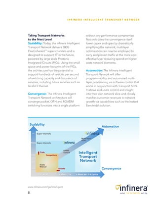 Infinera Intelligent Transport Networks | PDF