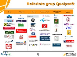 Referinte grup Qualysoft Comert Ban ci Asigurari Industrie Tele c omunicati i Administratie publica 
