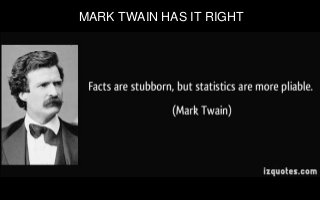 18
MARK TWAIN HAS IT RIGHT
 
