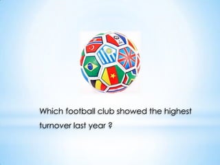 Which football club showed the highest
turnover last year ?
 