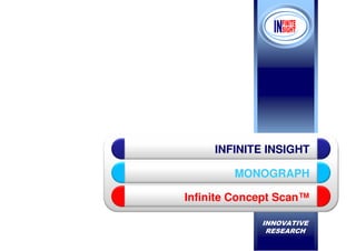 INFINITE INSIGHT

        MONOGRAPH

Infinite Concept Scan™

                 INNOVATIVE
                 RESEARCH
 