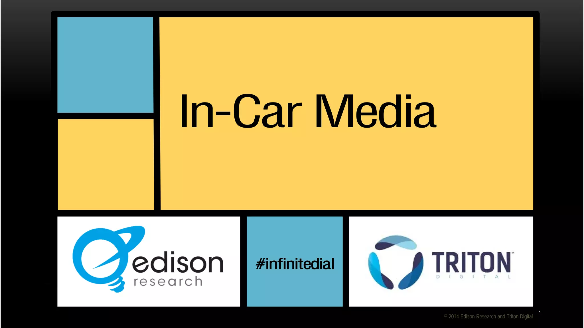 In-Car Media
#infinitedial
© 2014 Edison Research and Triton Digital

 