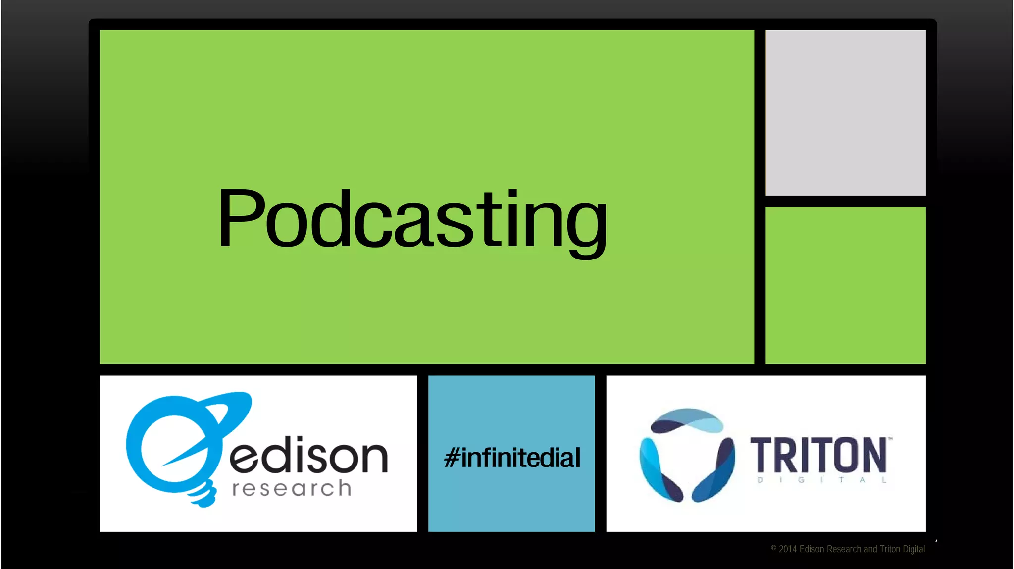 Podcasting
#infinitedial
© 2014 Edison Research and Triton Digital

 