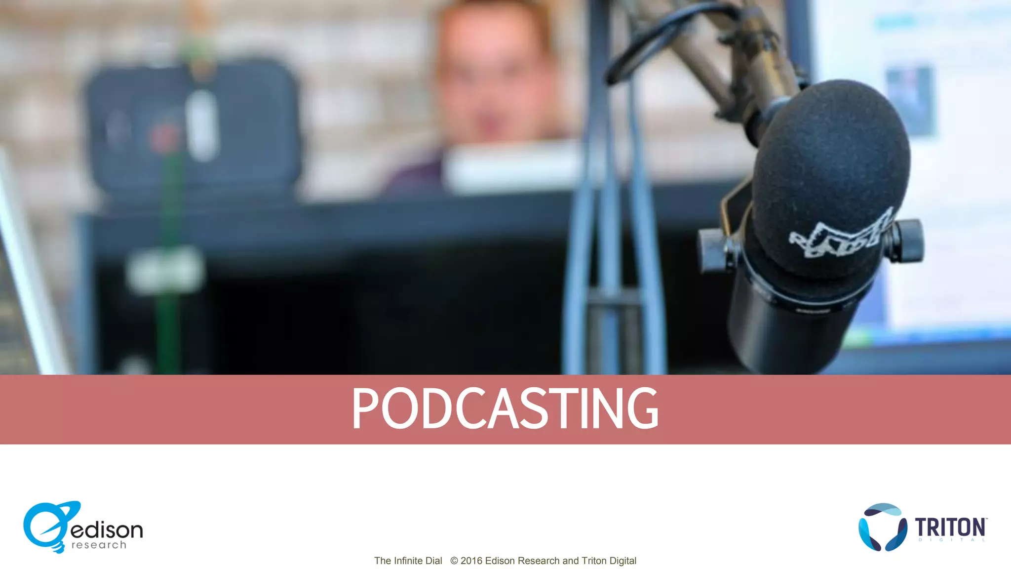 The Infinite Dial © 2016 Edison Research and Triton Digital
PODCASTING
 
