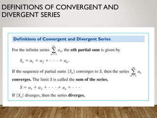 DEFINITIONS OF CONVERGENT AND
DIVERGENT SERIES
 